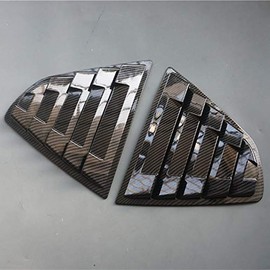 2X Sport Style Carbon Fiber Print Quarter Window Scoops Louvers for Toyota Camry 2018 2019 2020 2021 2022 2023 (Carbon Fiber Style)