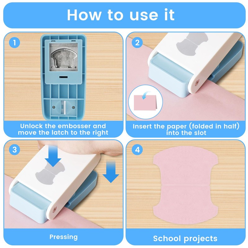 Easy to Use Tab Paper Punch, Compact Tab Craft Punch