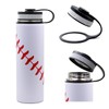 22 oz Baseball Water Bottle, Sports Flask Metal Thermos Travel