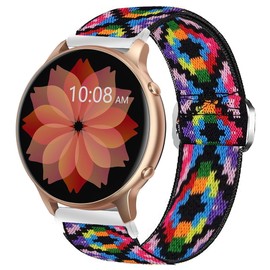 Compatible with TUYOMA Smartwatch Bands,Lamshaw 22mm Stretch Elastics Nylon Adjustable Replacement Strap Accessories for Men & Women Compatible for TUYOMA LW36 Smartwatch-1.32 Inches,Compatible with Truefree Watch GT2/GT1 Smartwatch (Color)