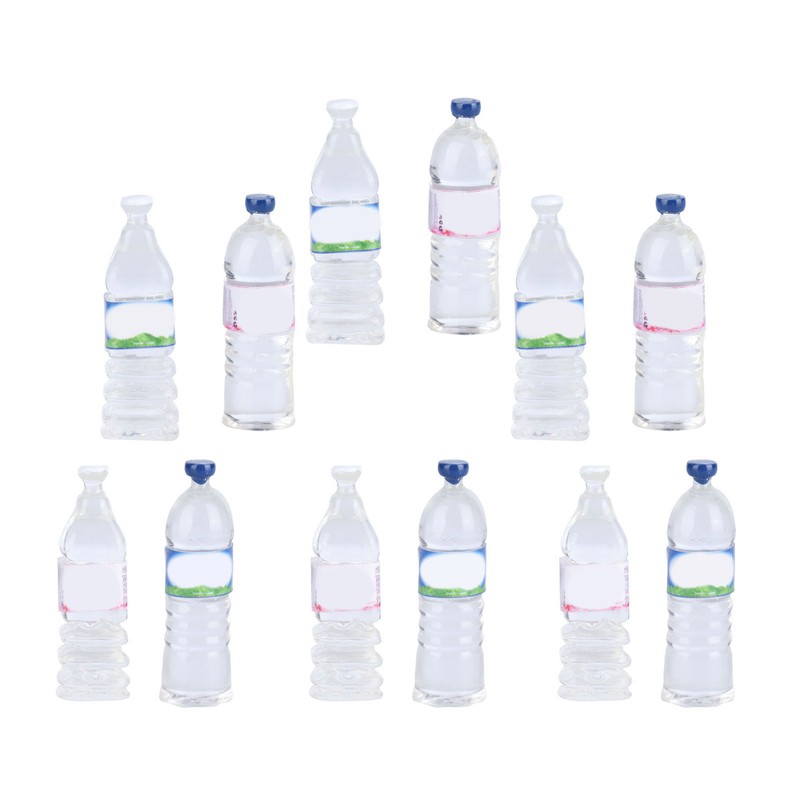 40pcs Dollhouse Water Bottles Set 4 Styles Miniature Drinking Accessories