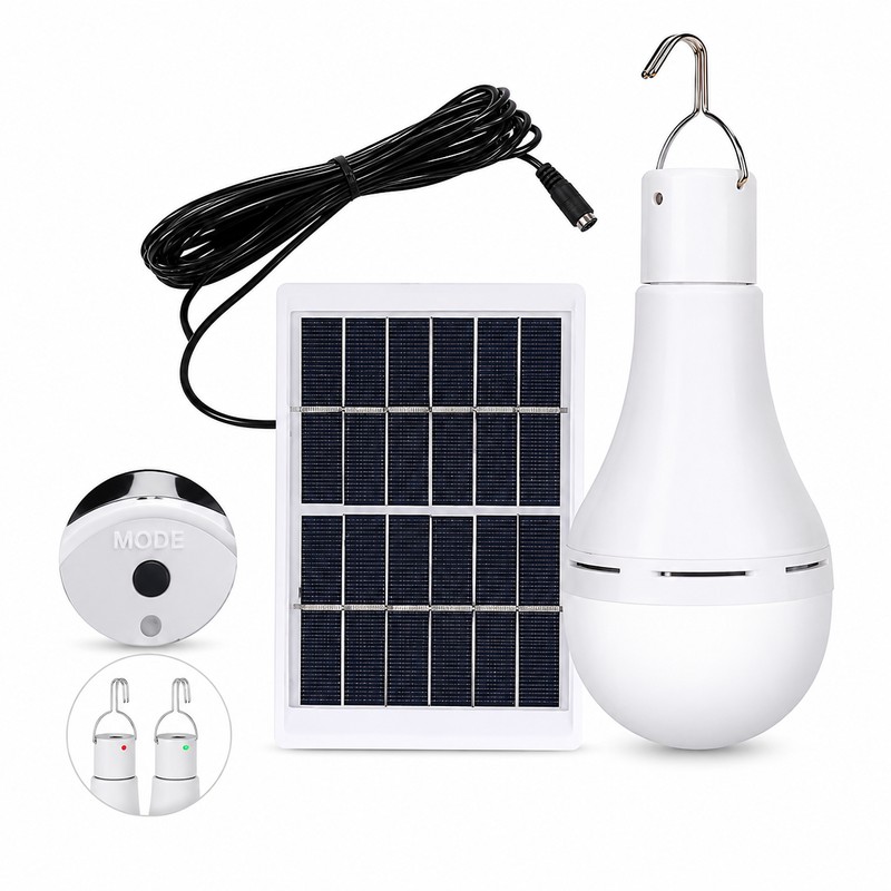 Solar Rechargeable LED Bulb for Outdoor Use – Portable Hanging