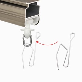 HLIWS Curtain hanging hooks,80 Pcs Curtain hooks track glider hooks,Shower Curtain Hooks For pleated curtains, door curtains,etc(50x24mm)