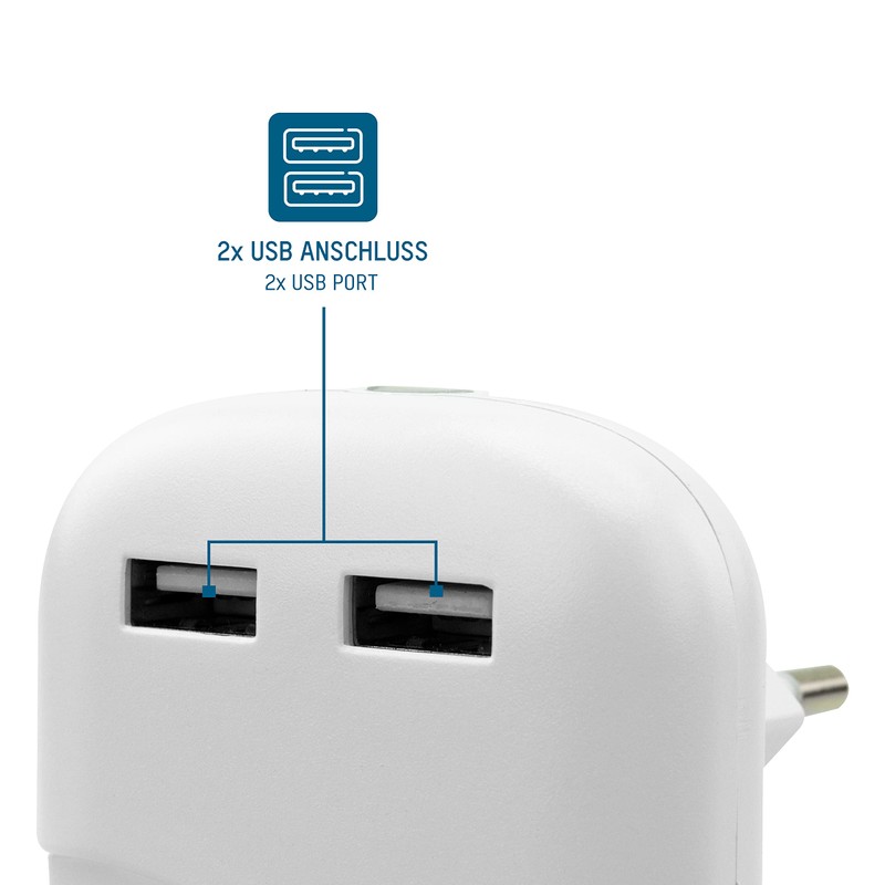 ANSMANN LED Night Light with Twilight Sensor & 2 x