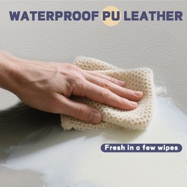 Sofoliana Vegan Leather Baby Play Mat, 50x50 Thicken Foam Cushioned & Waterproof Playpen Mat for Infants and Toddlers, Extra-Large Tummy Time Mat for Tummy Time Training and Early Walking, Light Gray