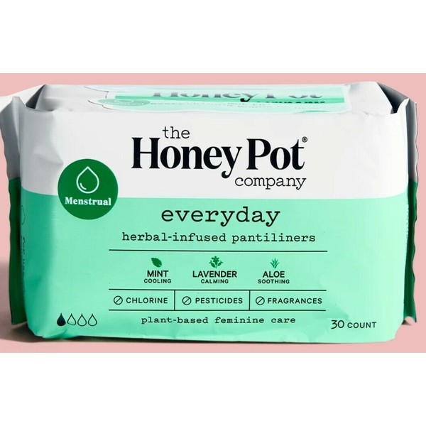 The Honey Pot Company Everyday Herbal Infused Pantiliners 30 Count