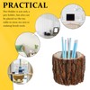 2Pcs Wood Tree Pencil Holder Funny Pen Cup Rustic Pencil