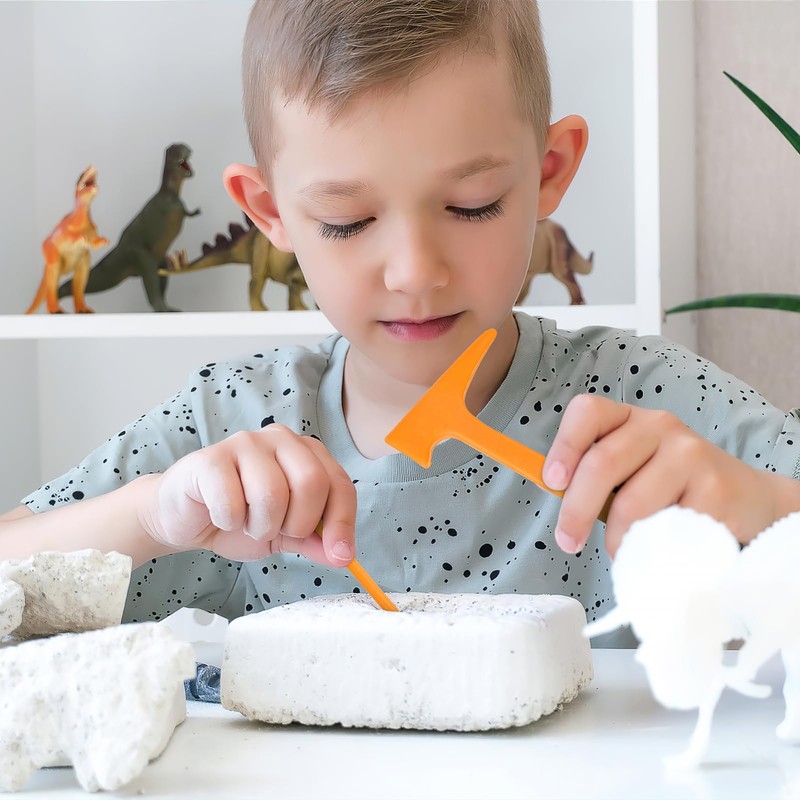 TOYANDONA Dino Dig Kit, 18pcs Dinosaur Dig Kit Tools Dino