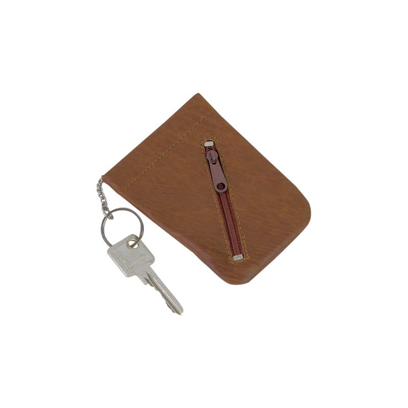 LEAS Snap Key Case Key Bell Genuine Leather, Cognac, Snap