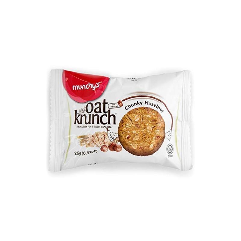 Munchy's Oat Krunch Crackers (Chunky Hazelnut, 15 Convi-Packs) (26g Per