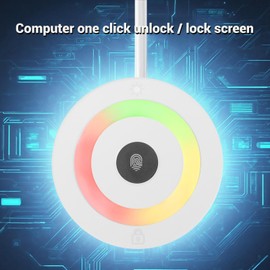 VBESTLIFE USB Fingerprint Scanner for Wins 10/11, Wins Hello Support, 360° Touch Recognition, 0.5s Fast Login, Portable Design for PC Laptop