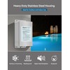BRILLIANTOOL 100W Stainless Steel Casing Pool Light Transformer, Convert 120VAC