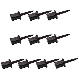 Lasenersm 10-Piece Target Nail Set - Black Plastic Archery Target Pins (5.3 cm)