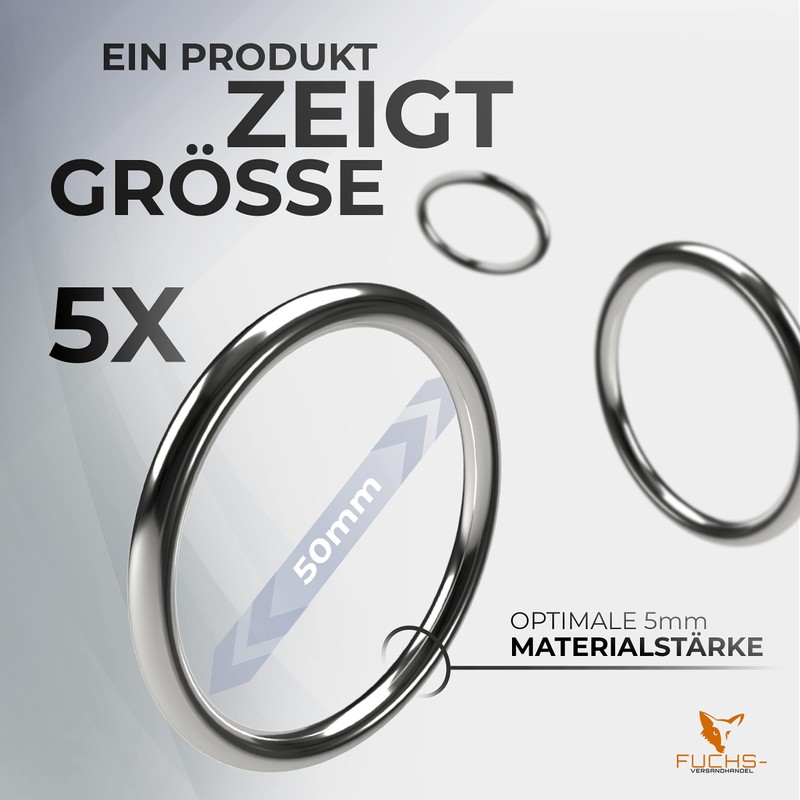 Stainless Steel Rings | Selectable: 20 mm - 50 mm