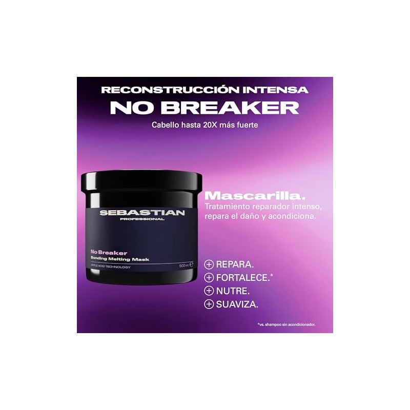 Sebastian Professional No Breaker Mascarilla Reparadora Protectora 500ml