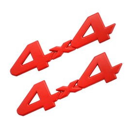 4x4 Emblems Sticker 3D Chrome Car Tuning Sticker Liberty Name Plate Sticker Replacement for SUV (Red)