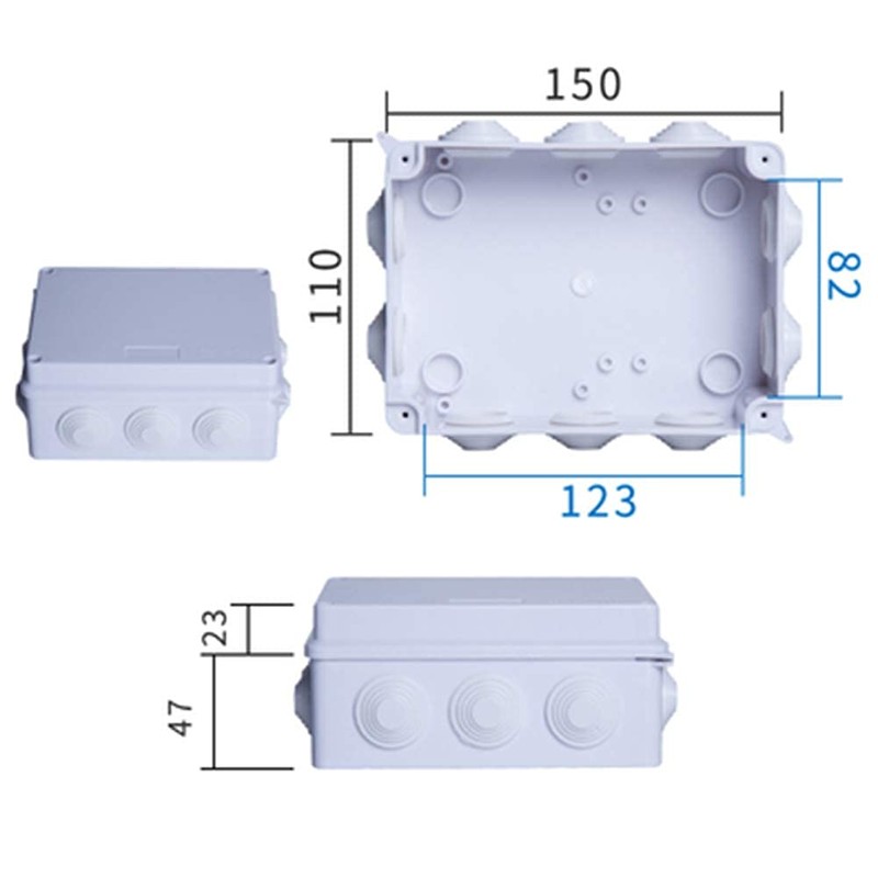 Heyiarbeit 1Pcs 150x110x70mm/5.91" x 4.33" x 2.76" ABS White Dustproof