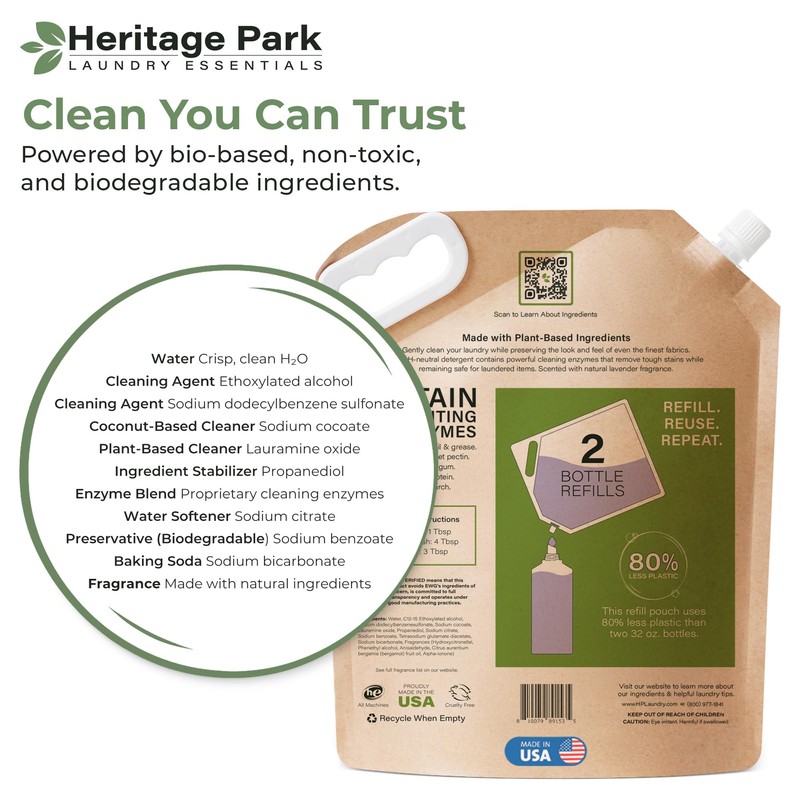 Heritage Park Luxury Laundry Detergent | Dermatologist Tested Plant based