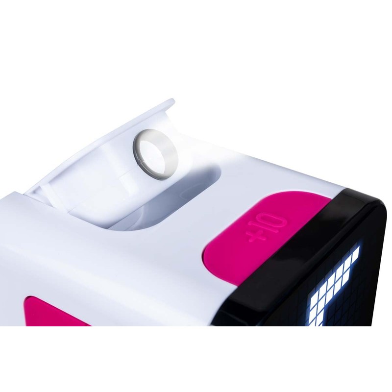 Bigben Retro Cube Alarm Clock with Projector White/Pink