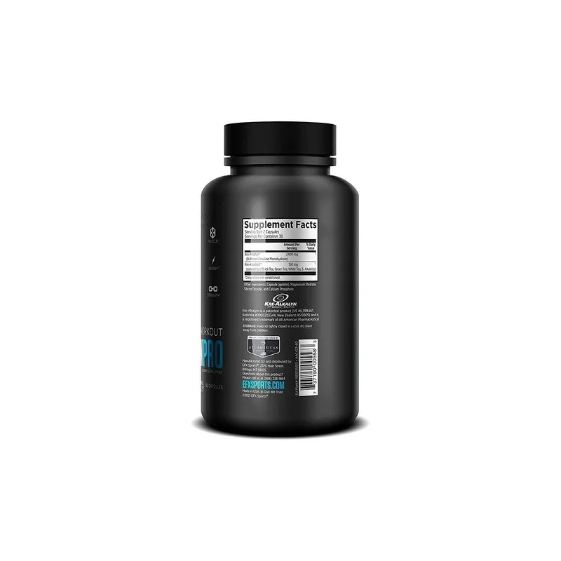 Efx Sports Kre-alkalyn Pre Entreno 120caps 60 Servs Mf Sfn