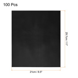 MECCANIXITY 100 Pack Toner Reactive Foil,Deco Foil Transfer Sheets 8.5"x11" A4 Hot Foil Paper for Laser Printer Scrapbooking Heat Transfer DIY Craft,Black