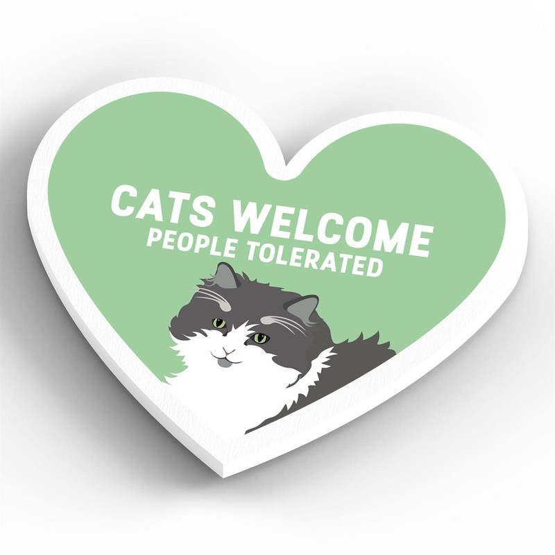 Global Designs Grey And White Cats Welcome People Tolerated Katie