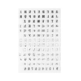 Sellos de Silicona Letras del Alfabeto Números Sets de Sellado Niños Adulto DIY Craft Scrapbooking Tarjeta Que Hace Diario Álbum Decorar Papelería Herramienta(mayúscula + minúscula)