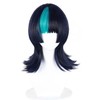 PWEINCY Black Blue Wig Kirara Hoshi 17.7 Inch Short Layered