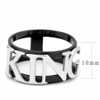 YourJewelleryBox Mens king ring stainless steel band black ip pvd