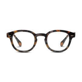 Peepers by PeeperSpecs Men's Headliner Round Reading Glasses, Gray botanico, 2.00 + 2