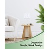 2-Pack Decorative Double Decorator Outlet Cover Plate, Pure White Durable