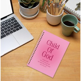 KRHFG Pink Christian Spiral Notebook, Psalms 118:6 Bible Verse Journal, Religious Scripture Journals for Writing, Bible Notebooks for Note Taking, Church Notes Journal, 5.5x8.3 Inch