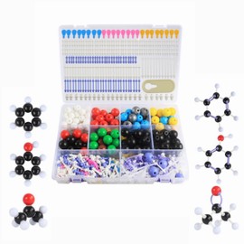 Chemistry Molecular Model Kit for Student and Teacher-472 Pieces, 200 Atoms, 248Link Keys, 24 Electric Cloud Sheets,1 Open Key Tool