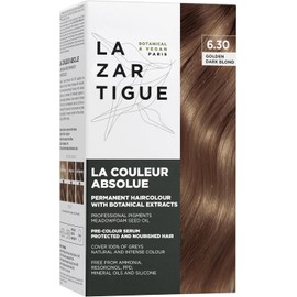 Lazartigue Permanent Haircolour 6.30 I Tinte rubio dorado oscuro I Sin amoníaco con extractos botánicos y alta concentración de pigmentos I Para todo tipo de cabello I 150 ml