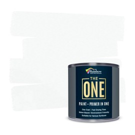 The ONE All-In-One Paint & Primer - Off White Gloss, 8.5 Fl Oz/250ml | 1 Coat Formula | Easy Indoor & Outdoor Decorating for Home & Garden Walls, Floors & Furniture | Water-Based & Low VOC