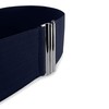 Black Butterfly 3 Inch Elastic Vertical Buckle Waist Belt (Midnight