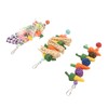 3pcs Parrot Chew Toys Weave Carrot Corn Rattan Balls Shredded