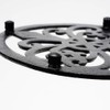 Sungmor Heavy Duty Cast Iron Round Metal Trivet,Rustproof Black Racks