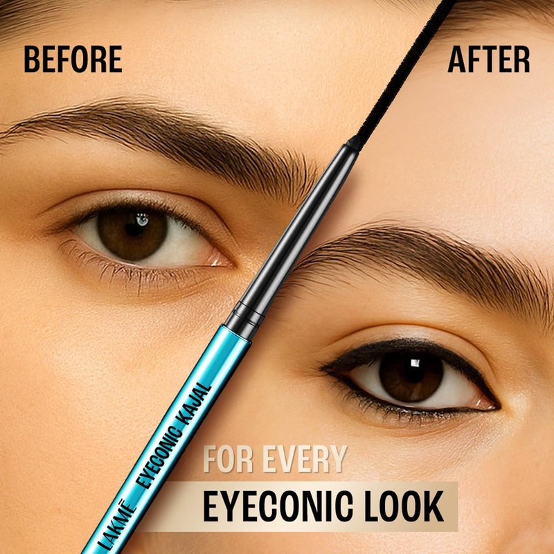 Lakme Eyeconic Kajal, Deep Black, 0.35g