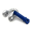 Pack of 2 High Strength Shackles with Eye Bolt Curved