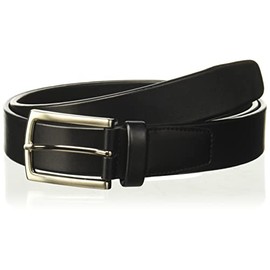 Perry Ellis Men's Tubular Leather Dress Belt (Sizes 30-44 Inches), 001 Black, 40