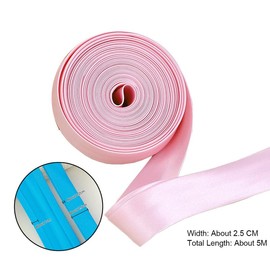 5m Light Pink Satin Piping Trim 2.5cm Wide Piping Bias Tape for Sewing Fabric Edge Trimming
