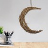 DOITOOL Moon Wreath Crescent Moon Natural Grapevine Wreaths Base DIY