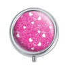 Cute Hearts Love Pattern on Pink Pill Case Trinket Gift