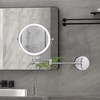 9 Inch Large Rechargeable Lighted Makeup Vanity Mirror Wall Mounted,