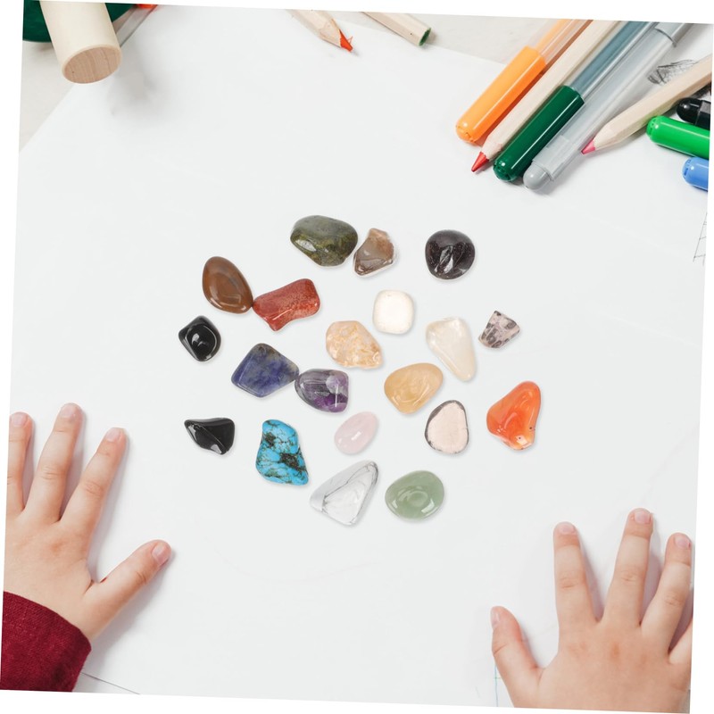 Totority Friendly Geology 20 Polished Crystal Specimens for Educational Rock