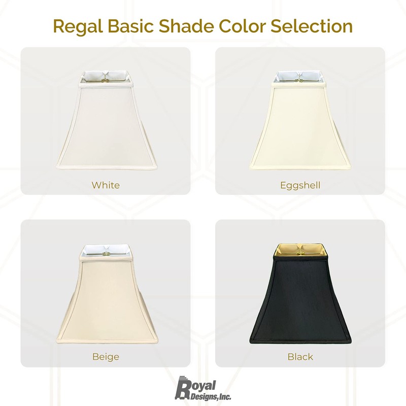 Royal Designs, Inc. Regal Series Square Bell Lamp Shade, 6