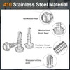 sourcing map 25Pcs #8 x 5/8" Self Drilling Screws, 410