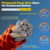 KLYTORX Flip Line Tree Climbing Rope 1/2" X 16ft Steel