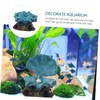 Mobestech 2Pcs Scallop Fish Tank Bubbler Decoration Underwater Ornaments for